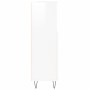 Armario de baño madera contrachapada blanco brillo 30x30x100 cm de vidaXL, Tocadores de baño - Ref: Foro24-831558, Precio: 49...