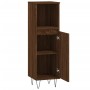 Armario de baño madera contrachapada marrón roble 30x30x100 cm de vidaXL, Tocadores de baño - Ref: Foro24-831563, Precio: 53,...