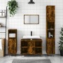 Armario de baño madera contrachapada roble ahumado 30x30x100 cm de vidaXL, Tocadores de baño - Ref: Foro24-831561, Precio: 52...