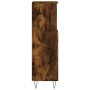 Armario de baño madera contrachapada roble ahumado 30x30x100 cm de vidaXL, Tocadores de baño - Ref: Foro24-831561, Precio: 52...