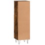 Armario de baño madera contrachapada roble ahumado 30x30x100 cm de vidaXL, Tocadores de baño - Ref: Foro24-831561, Precio: 52...
