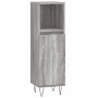 Armario de baño madera contrachapada gris Sonoma 30x30x100 cm de vidaXL, Tocadores de baño - Ref: Foro24-831562, Precio: 53,7...