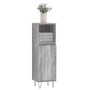 Armario de baño madera contrachapada gris Sonoma 30x30x100 cm de vidaXL, Tocadores de baño - Ref: Foro24-831562, Precio: 53,7...