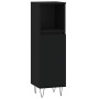 Armario de baño madera contrachapada negro 30x30x100 cm de vidaXL, Tocadores de baño - Ref: Foro24-831557, Precio: 60,89 €, D...