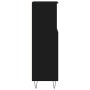 Armario de baño madera contrachapada negro 30x30x100 cm de vidaXL, Tocadores de baño - Ref: Foro24-831557, Precio: 60,89 €, D...