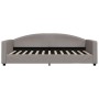Sofá cama tela gris taupe 100x200 cm de vidaXL, Camas y somieres - Ref: Foro24-354119, Precio: 195,74 €, Descuento: %