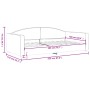 Sofá cama tela gris taupe 100x200 cm de vidaXL, Camas y somieres - Ref: Foro24-354119, Precio: 195,74 €, Descuento: %