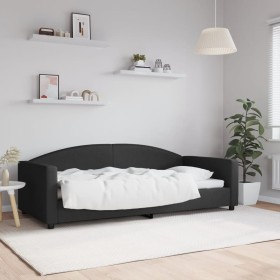 Sofá cama tela negro 90x200 cm de vidaXL, Camas y somieres - Ref: Foro24-354113, Precio: 190,36 €, Descuento: %
