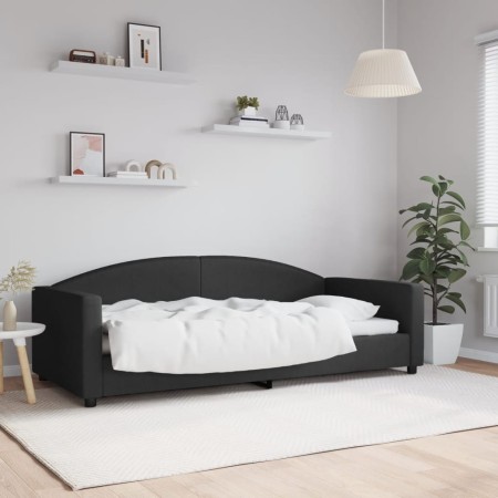 Sofá cama tela negro 90x200 cm de vidaXL, Camas y somieres - Ref: Foro24-354113, Precio: 190,36 €, Descuento: %