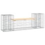 Banco jardín diseño gaviones madera maciza pino 183x41x60,5 cm de vidaXL, Bancos de jardín - Ref: Foro24-834387, Precio: 110,...