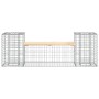 Banco jardín diseño gaviones madera maciza pino 183x41x60,5 cm de vidaXL, Bancos de jardín - Ref: Foro24-834387, Precio: 110,...