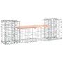 Banco jardín diseño gaviones madera abeto Douglas 183x41x60,5cm de vidaXL, Bancos de jardín - Ref: Foro24-834388, Precio: 112...