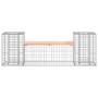 Banco jardín diseño gaviones madera abeto Douglas 183x41x60,5cm de vidaXL, Bancos de jardín - Ref: Foro24-834388, Precio: 112...
