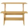 Mesa de comedor con banco de madera maciza marrón miel de vidaXL, Mesas de cocina y de comedor - Ref: Foro24-327250, Precio: ...