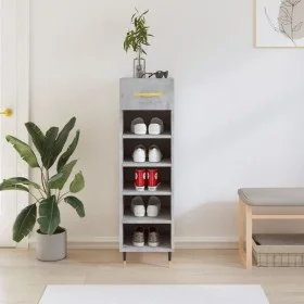 Zapatero madera de ingeniería gris hormigón 30x35x105 cm de vidaXL, Armarios y almacenamiento - Ref: Foro24-829656, Precio: 4...