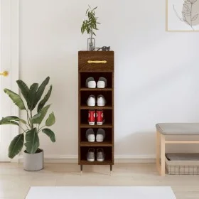 Brown oak engineered wood shoe rack 30x35x105 cm by vidaXL, Closets and storage - Ref: Foro24-829659, Price: 68,98 €, Discoun...