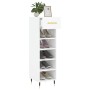 Mueble zapatero madera contrachapada blanco brillo 30x35x105 cm de vidaXL, Armarios y almacenamiento - Ref: Foro24-829654, Pr...