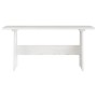 Mesa de comedor con banco de madera maciza de pino blanca de vidaXL, Mesas de cocina y de comedor - Ref: Foro24-327251, Preci...