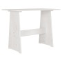 Mesa de comedor con banco de madera maciza de pino blanca de vidaXL, Mesas de cocina y de comedor - Ref: Foro24-327251, Preci...