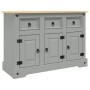 Aparador Corona madera maciza pino mexicano gris 112x43x78 cm de vidaXL, Aparadores - Ref: Foro24-355084, Precio: 215,08 €, D...