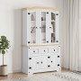Aparador Corona madera maciza pino mexicano blanco 112x43x196cm de vidaXL, Aparadores - Ref: Foro24-355086, Precio: 446,70 €,...