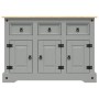 Aparador Corona madera maciza pino mexicano gris 112x43x78 cm de vidaXL, Aparadores - Ref: Foro24-355084, Precio: 215,08 €, D...