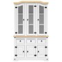 Aparador Corona madera maciza pino mexicano blanco 112x43x196cm de vidaXL, Aparadores - Ref: Foro24-355086, Precio: 446,70 €,...