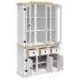 Aparador Corona madera maciza pino mexicano blanco 112x43x196cm de vidaXL, Aparadores - Ref: Foro24-355086, Precio: 446,70 €,...