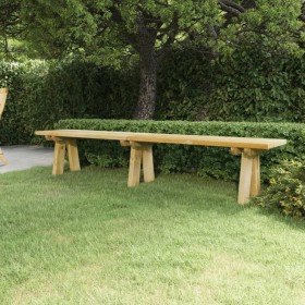 Banco de jardín madera maciza de pino impregnada 220 cm en Bancos de jardín | Comprar online en Foru.es