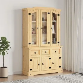 Aparador Corona madera maciza pino mexicano 112x43x196 cm de vidaXL, Aparadores - Ref: Foro24-355085, Precio: 468,75 €, Descu...