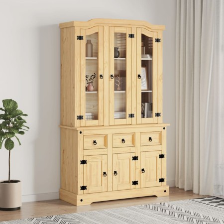 Aparador Corona madera maciza pino mexicano 112x43x196 cm de vidaXL, Aparadores - Ref: Foro24-355085, Precio: 428,51 €, Descu...