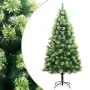 Árbol de Navidad artificial con bisagras y soporte 180 cm de vidaXL, Arboles de navidad - Ref: Foro24-356738, Precio: 74,12 €...