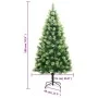 Árbol de Navidad artificial con bisagras y soporte 180 cm de vidaXL, Arboles de navidad - Ref: Foro24-356738, Precio: 74,12 €...