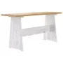 Dining table with solid wood honey brown and white bench by vidaXL, Kitchen and dining tables - Ref: Foro24-327253, Price: 93...