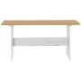 Mesa de comedor con banco madera maciza marrón miel y blanco de vidaXL, Mesas de cocina y de comedor - Ref: Foro24-327253, Pr...