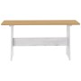 Mesa de comedor con banco madera maciza marrón miel y blanco de vidaXL, Mesas de cocina y de comedor - Ref: Foro24-327253, Pr...
