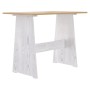 Mesa de comedor con banco madera maciza marrón miel y blanco de vidaXL, Mesas de cocina y de comedor - Ref: Foro24-327253, Pr...