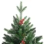 Árbol de Navidad artificial con bisagras y frutos rojos 150 cm de vidaXL, Arboles de navidad - Ref: Foro24-356732, Precio: 73...