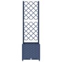 Jardinera de jardín con enrejado azul grisáceo 40x40x136 cm PP en Macetas y jardineras | Comprar online en Foru.es