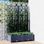 Jardinera de jardín con enrejado azul grisáceo 80x40x121,5 cm PP en Macetas y jardineras | Comprar online en Foru.es