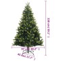 Árbol de Navidad artificial con bisagras y soporte 150 cm de vidaXL, Arboles de navidad - Ref: Foro24-356761, Precio: 79,91 €...