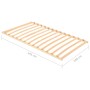 Somier de láminas con 13 listones 100x200 cm de vidaXL, Camas y somieres - Ref: Foro24-327258, Precio: 60,40 €, Descuento: %