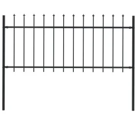 Gartenzaun mit Speerspitzen aus schwarzem Stahl 1,7x0,8 m von vidaXL, Zaunpaneele - Ref: Foro24-144924, Preis: 58,18 €, Rabat...