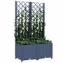 Jardinera de jardín con enrejado azul grisáceo 80x40x136 cm PP en Macetas y jardineras | Comprar online en Foru.es