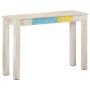 Mesa consola de madera de mango rugosa blanca 115x35x77 cm de vidaXL, Mesas auxiliares - Ref: Foro24-323556, Precio: 84,55 €,...