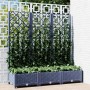 Jardinera con enrejado PP azul gris 120x40x121,5 cm en Macetas y jardineras | Comprar online en Foru.es