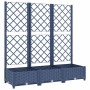 Jardinera con enrejado PP azul gris 120x40x121,5 cm en Macetas y jardineras | Comprar online en Foru.es