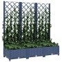 Jardinera con enrejado PP azul gris 120x40x121,5 cm en Macetas y jardineras | Comprar online en Foru.es