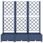 Jardinera con enrejado PP azul gris 120x40x121,5 cm en Macetas y jardineras | Comprar online en Foru.es