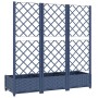 Jardinera con enrejado PP azul gris 120x40x121,5 cm en Macetas y jardineras | Comprar online en Foru.es